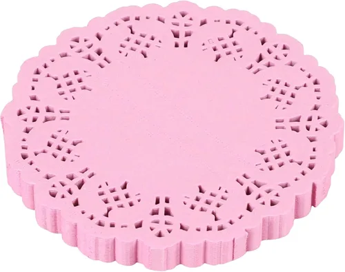 Miniatura 9 de DECORA Tapones redondos de encaje de papel azul de 3.5 pulgadas para decoración de vajilla, paquete de 100