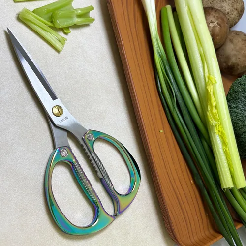 Miniatura 9 de Tijeras de cocina multiusos resistentes para alimentos, carne, aves de corral, verduras, hierbas Tijeras de cocina de 7.5 pulgadas de alta Colorido