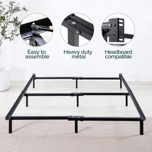Miniatura 7 de ZINUS - Base metálica Compack de soporte para cama, 7 pulgadas, para colchón y somier, color negro, tamaño individual Blanco