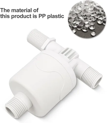 Miniatura 4 de Baomain Válvula de flotador de agua de 1/2 pulgada, entrada lateral, montaje externo, contador automático de nivel de agua para tanque de agua