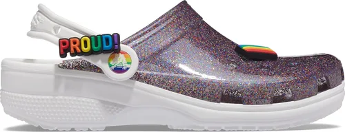 Miniatura 6 de Crocs Zuecos clásicos brillantes unisex para adultos, zapatos metálicos y con purpurina