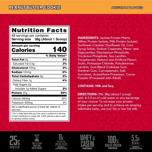 Miniatura 2 de BSN SYNTHA-6 ISOLATE Proteína en Polvo, Aislado de Proteína de Suero, Aislado de Proteína de Leche, Sabor: Galleta de Mantequilla de Cacahuete, 48