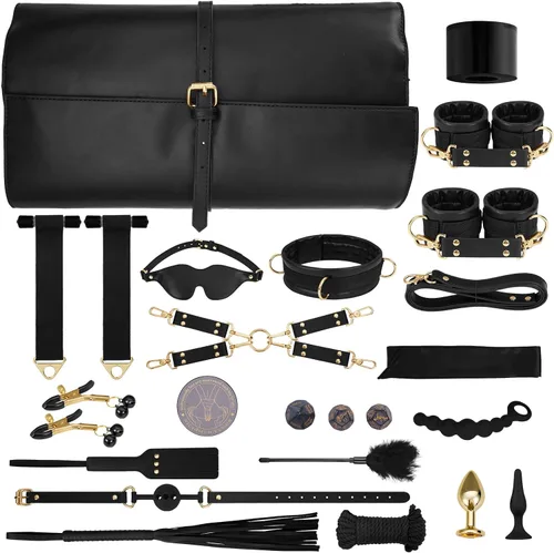 Miniatura 8 de BDSM - Juguetes sexuales con restricciones de bondage, esposas ajustables de cuero suave, puños de tobillo, juguete para adultos, kit de sujeción