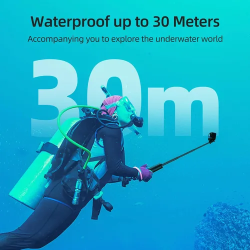 Miniatura 5 de TELESIN 4 en 1 Palo de Selfie Flotante Agarre de Mano Trípode Impermeable Extensible Monopié para GoPro Hero 13, 12, 11, 10, 9, 8, DJI OSMO Action 6