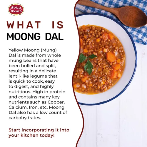 Miniatura 3 de Moong Dal 2 libras (frijoles secos divididos) ~ Lentillas doradas indias ~ 100% natural y puro – por Spicy World