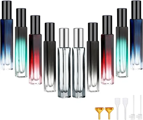 Miniatura 11 de Segbeauty 5 Pack de botellas de spray de vidrio rellenables de 10 ml para perfume, botella de colonia de niebla fina mini vacía de viaje de 10 ml