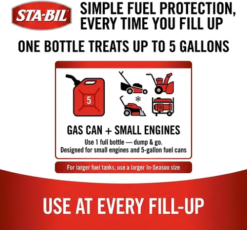 Miniatura 3 de STA-BIL Tratamiento del Sistema de Combustible de Protección en Temporada Protección Completa Limpiador del Sistema de Combustible, Limpiador