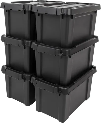 Miniatura 16 de IRIS USA - Contenedores de almacenamiento con tapa de 20 galones, 6 unidades - Hechos en EE. UU., contenedores apilables resistentes, con tapa