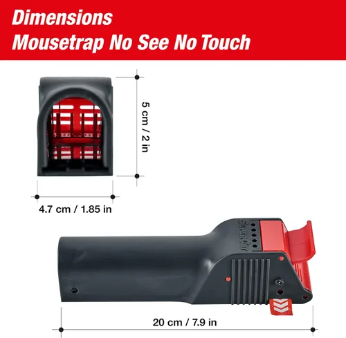 Miniatura 8 de Trampa para ratones SWISSINNO No Ver No Tocar - Efectiva, sin contacto + captura no visible + mata sin fallar - Pre-cebada con cebo de comida