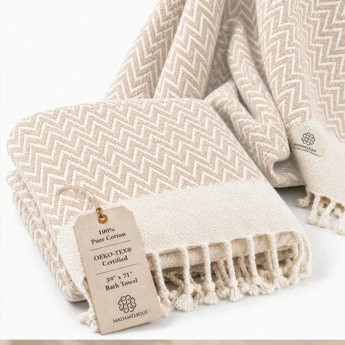 Miniatura 18 de Madamelique Exclusivo juego de toallas de mano de 2 a 18 x 40 pulgadas, toalla decorativa de baño para manos, cara, cabello, yoga, té, paños