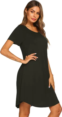 Miniatura 4 de Ekouaer - Vestido 3 en 1 para maternidad, trabajo de parto y lactancia prenda para hospital, para dormir y amamantar.