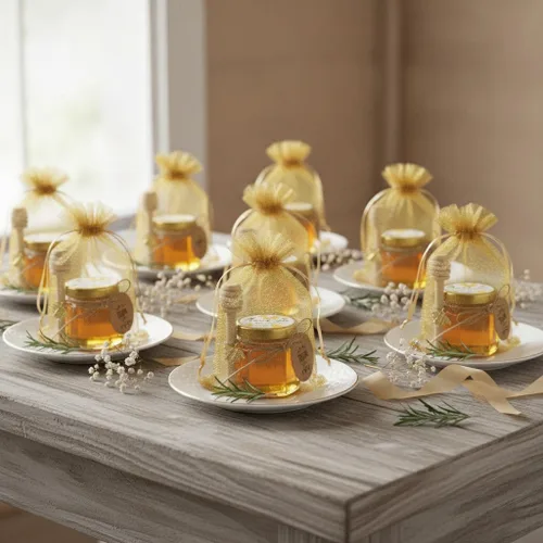 Miniatura 5 de Adabocute Pote de Miel, Mini Frascos de Miel con Cucharón, Frascos de Miel de Vidrio para Recuerdos de Baby Shower, Recuerdos de Fiesta y Boda, Tapa
