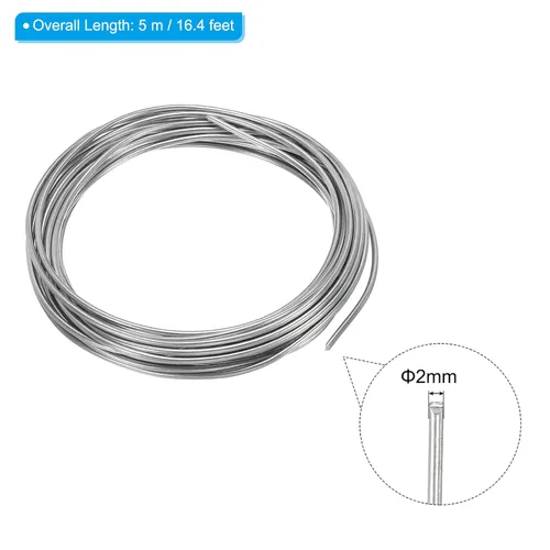 Miniatura 2 de Patikil Alambre de zinc de alta pureza, calibre 14 de 0.079 pulgadas, alambre suave para cuentas para experimentos científicos de laboratorio