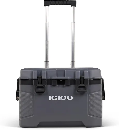 Miniatura 10 de Igloo Trailmate - Hielera con ruedas de 52 cuartos de galón, con carcasa dura aislada, color carbonita Carbonita 52Qt