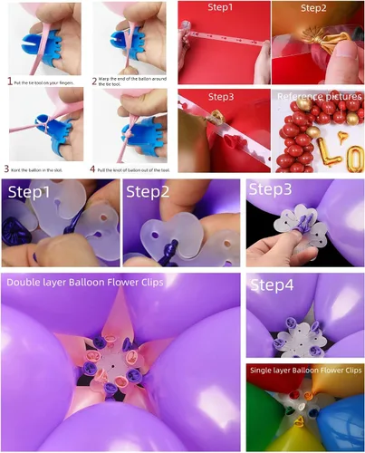 Miniatura 4 de Jiesky 8 juegos de soportes para globos de 28 pulgadas, palos de globo con base para mesa, suelo, graduación, baby shower, feliz cumpleaños