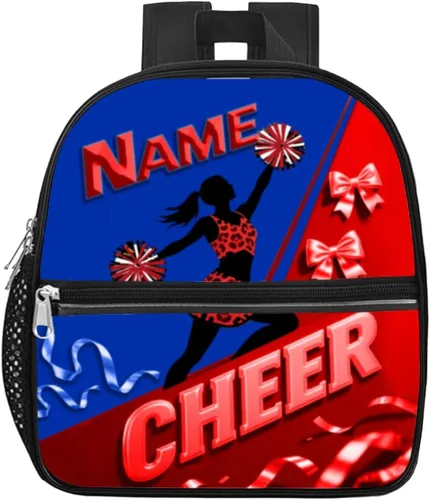 Miniatura 7 de Mochila transparente personalizada para niñas, mochila escolar de porristas de 12 x 6 x 12 pulgadas para mujeres, niños, adolescentes Azul