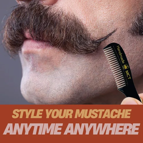 Miniatura 3 de G.B.S Tijeras de barba 3n1 para hombre, corte y peinado, tijeras de acero inoxidable para barba, bigote, cejas, pelo de nariz, estuche de viaje