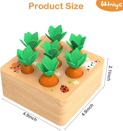 Miniatura 4 de Wdmiya Juguetes Montessori para niños de 1 año, juguetes de madera de desarrollo con rompecabezas de clasificación y emparejamiento de formas, juego