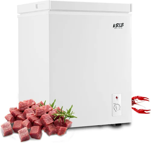 Miniatura 12 de Congelador de Cofre Compacto de 3.5 Pies Cúbicos con Canasta Removible, Krib Bling Congelador Profundo Independiente de Puerta Superior Abierta
