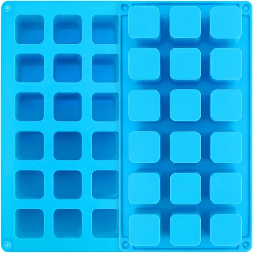 Miniatura 12 de Sidosir 3 moldes cubiertos de chocolate para galletas S'mores, moldes cuadrados de 6 cavidades de silicona para Smores, molde antiadherente de Azul