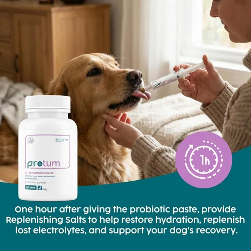 Miniatura 6 de Protum - Pasta probiótica para perros, fórmula prebiótica avanzada de 1.0 fl oz para apoyo digestivo, sabroso sabor a maní para la salud intestinal