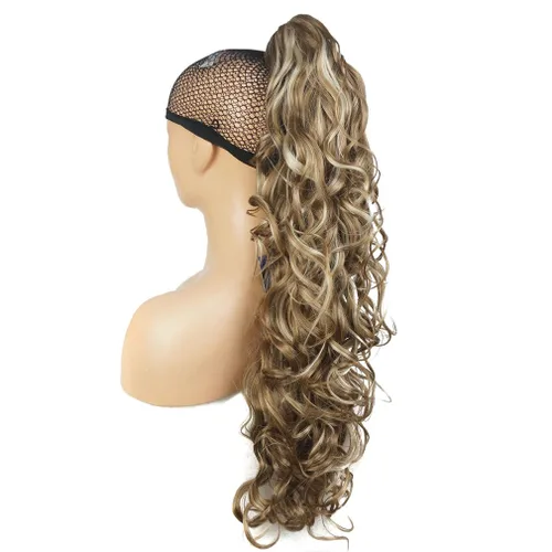Miniatura 3 de Lydell Extensión de pelo sintético de 30.0 in con clip y pinza de pinza (10 marrón ceniza claro)