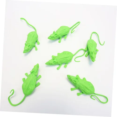 Miniatura 8 de 18pcs Simulation Mouse Figurine Skeleton Animals Halloween Decor Fake Poop Halloween Gnome Rats Decorations Prank Mouse Realistic Rats Soft Rubber