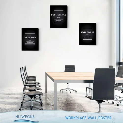 Miniatura 2 de Lienzo Motivacional Nunca Renuncies Arte de Pared, Frases de Inspiración Trabajar Duro Persistencia Recordatorio Decoración Afirmación Positiva