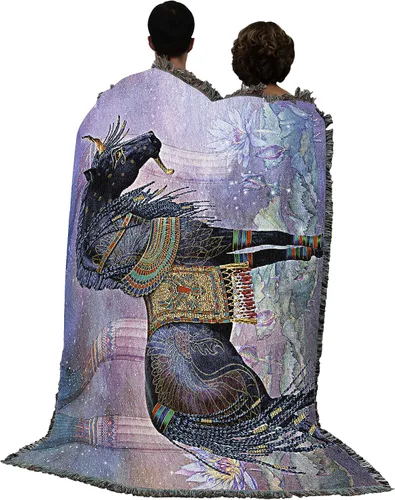 Miniatura 3 de Pure Country Weavers Manta Kachina de Laurie Prindle – Tapiz de regalo de unicornio de fantasía tejido de algodón – Fabricado en los Estados Unidos