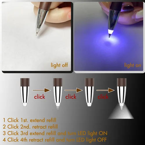 Miniatura 3 de Regalos para mamá, Penyeah 3 en 1 bolígrafo de punta iluminada con lápiz capacitivo, bolígrafos iluminados para escribir en diario en la oscuridad