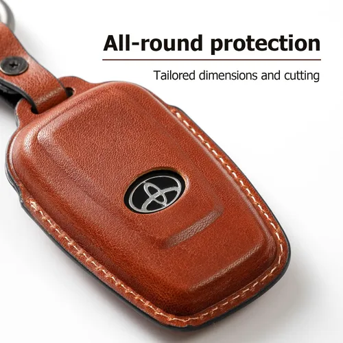 Miniatura 2 de Compatible con Funda para Llavero Toyota de Cuero, Funda Protectora para Llavero Toyota Avalon Camry TRD Corolla Highlander Prius Prime RAV4 Prime
