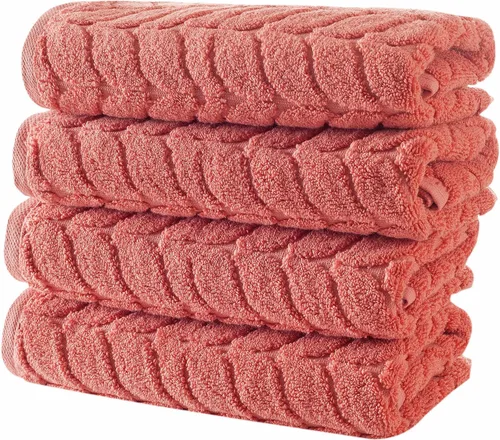 Miniatura 28 de BAGNO MILANO Toallas de baño de algodón turco, toallas de mano, juego de toallas de lujo de felpa suave de la colección jacquard