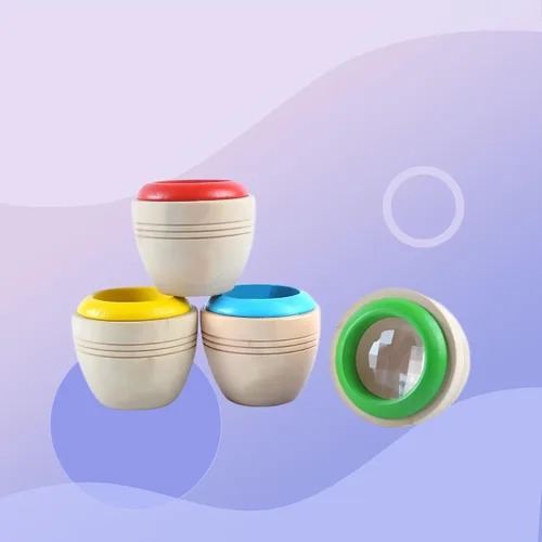 Miniatura 3 de 4pcs Caleidoscopios Mágicos Efecto Ojo de Abeja Caleidoscopios Juguete de Madera para Niños Regalo Festival