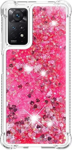 Miniatura 89 de Glitter Sparkle Moving Quicksand Flowing Cover para Xiaomi Redmi Note 10S Bling Liquid Clear Star Heart Silicona Bumper Funda transparente de goma a