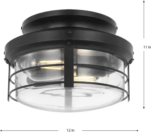 Miniatura 9 de Progress Lighting Springer II Collection - Kit de luces rústicas color negro mate (P260004-31M-WB)