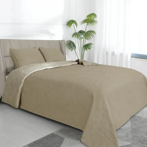 Miniatura 41 de Easy-Going - Juego de colcha reversible tamaño king con 1 colcha y 2 fundas de almohada, colcha de cama suave, edredón de microfibra liviano Gris