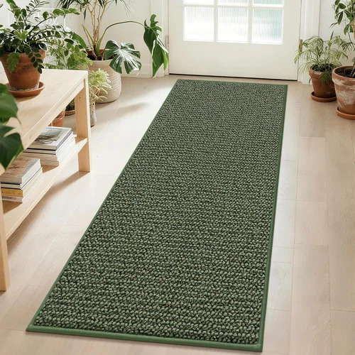 Miniatura 14 de BEQHAUSE Alfombra de Entrada de 20"x32" Tapete Interior para Puerta Antideslizante Lavable, Alfombras de Pasillo Absorbentes y Resistentes a Manchas