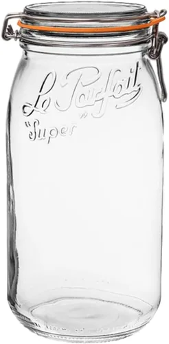 Miniatura 14 de Le Parfait Super Jar - Tarro de conservación de vidrio francés de 500mL con cuerpo redondo, boca ancha, tapa hermética - Tarro de vidrio 16oz