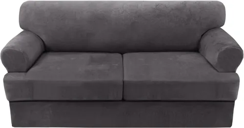 Miniatura 67 de H.VERSAILTEX Funda para sofá de 2 piezas, fundas para sillón con cojines en forma de T, funda para sofá de terciopelo grueso, protector de muebles