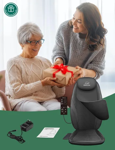 Miniatura 8 de Snailax - Masajeador de espalda con calor, regalos para hombres, mujeres, silla de masaje eléctrica de tejido profundo para todo el cuerpo
