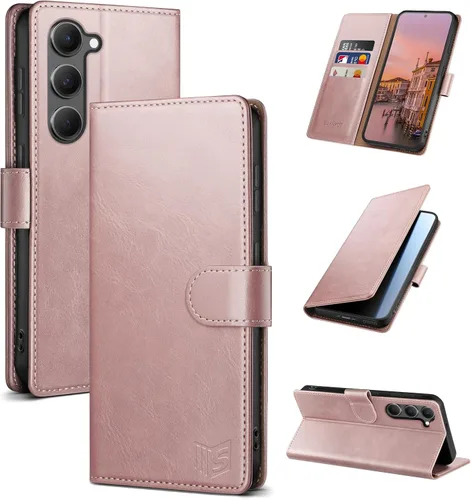 Miniatura 24 de SUANPOT para Samsung Galaxy S23 +/ Plus Funda tipo cartera con bloqueo RFID, soporte para tarjetas de crédito, funda protectora de libro tipo Flip