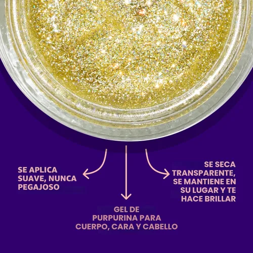 Miniatura 3 de UNICORN SNOT Gel holográfico con purpurina para la cara y el cuerpo Maquillaje de purpurina para las fiestas: Regalos para calcetines y Navidad