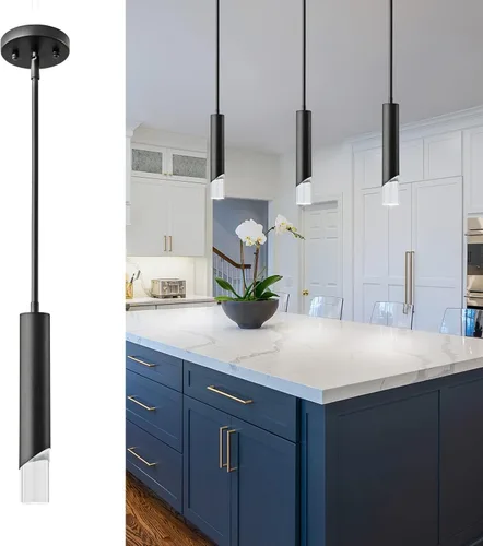 Luces colgantes modernas en la cocina, mini lámpara colgante negra para dormitorio, mesita de noche, candelabro pequeño, lámpara colgante de techo