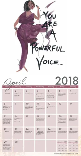 Miniatura 3 de Shades of Color Girlfriends, A Sister's Sentiments - Calendario afroamericano 2018 de Cidne Wallace de 12 x 12 pulgadas, (18GF)