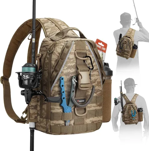 Piscifun Travel X - Bolsa de almacenamiento de pesca resistente al agua para hombres y mujeres, mochila multifuncional de almacenamiento de aparejos