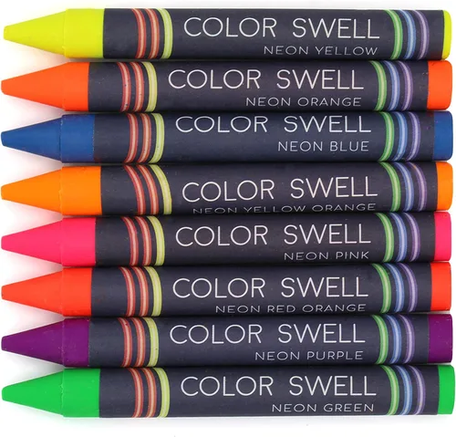 Miniatura 4 de Color Swell Paquete de crayones de neón, una caja de divertidos crayones de neón de calidad para profesores, duraderos para niños, estudiantes