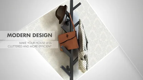 Miniatura 5 de Premium Racks - Perchero para abrigo y sombrero, diseño moderno, montado en la pared, elegante, negro