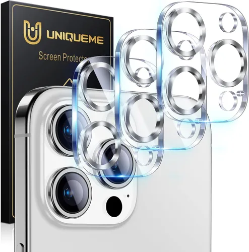 Miniatura 33 de UniqueMe para Paquete de 3 Protectores de Lente de Cámara para iPhone 15 Pro/iPhone 15 Pro Max, [Protección contra Caídas] [Compatible con Fundas]