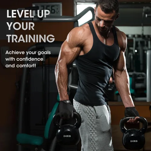 Miniatura 6 de Guantes de entrenamiento para hombres y mujeres, guantes de levantamiento de pesas para ejercicio, entrenamiento de gimnasio, fitness, transpirables