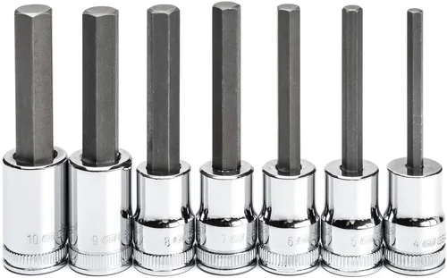 Miniatura 11 de GEARWRENCH 7 Pc. Juego de llaves de vaso hexagonal de longitud media de 3/8 pulgadas, métricas - 82546
